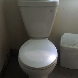 white real usable toilet